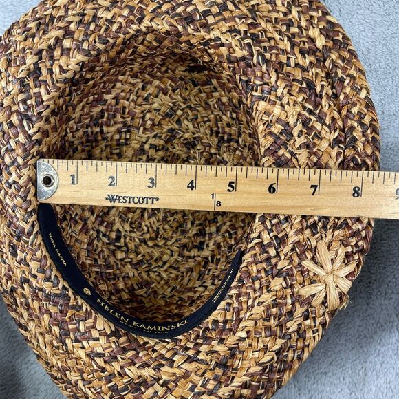 Helen Kaminski Women\'s OS Classic Madagascar Raffia Woven Hat Australia Handmade